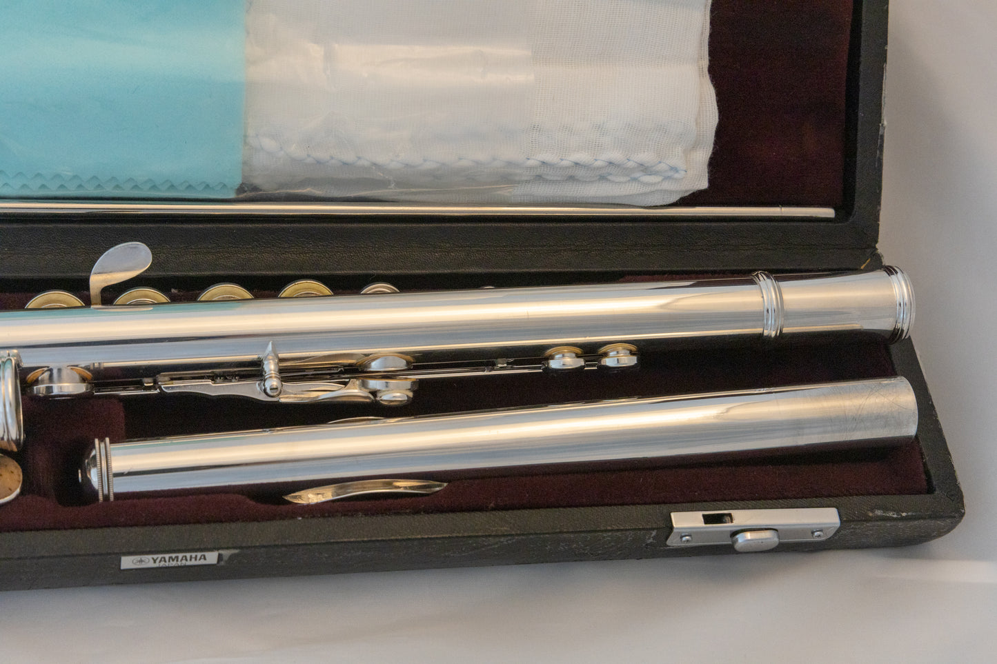 Yamaha YFL-584H (YFL-587H) Professional Flute All Silver Open-hole *Made in Japan *Cleaned & Serviced
