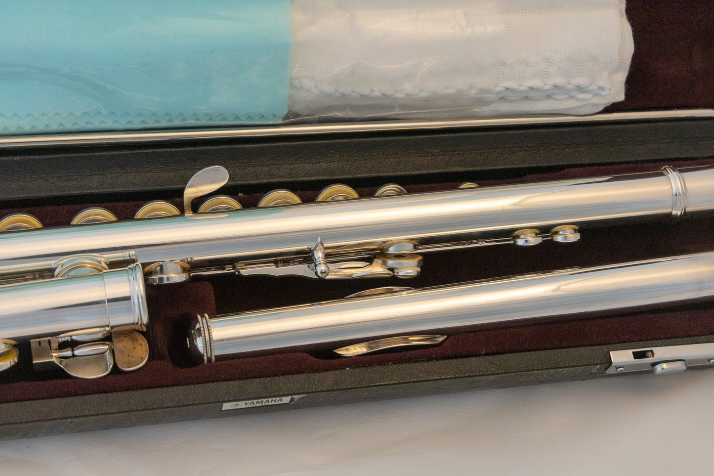 Yamaha YFL-584H (YFL-587H) Professional Flute All Silver Open-hole *Made in Japan *Cleaned & Serviced