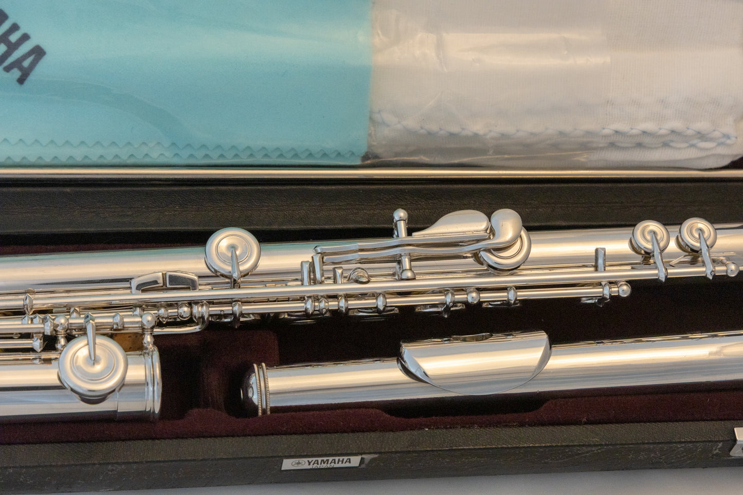 Yamaha YFL-584H (YFL-587H) Professional Flute All Silver Open-hole *Made in Japan *Cleaned & Serviced