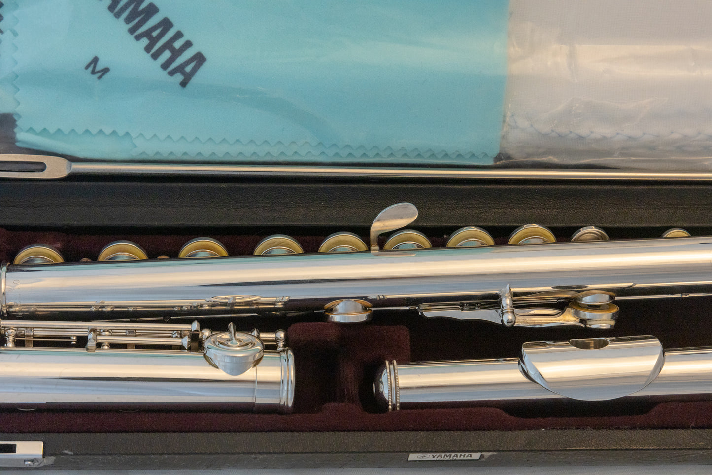 Yamaha YFL-584H (YFL-587H) Professional Flute All Silver Open-hole *Made in Japan *Cleaned & Serviced