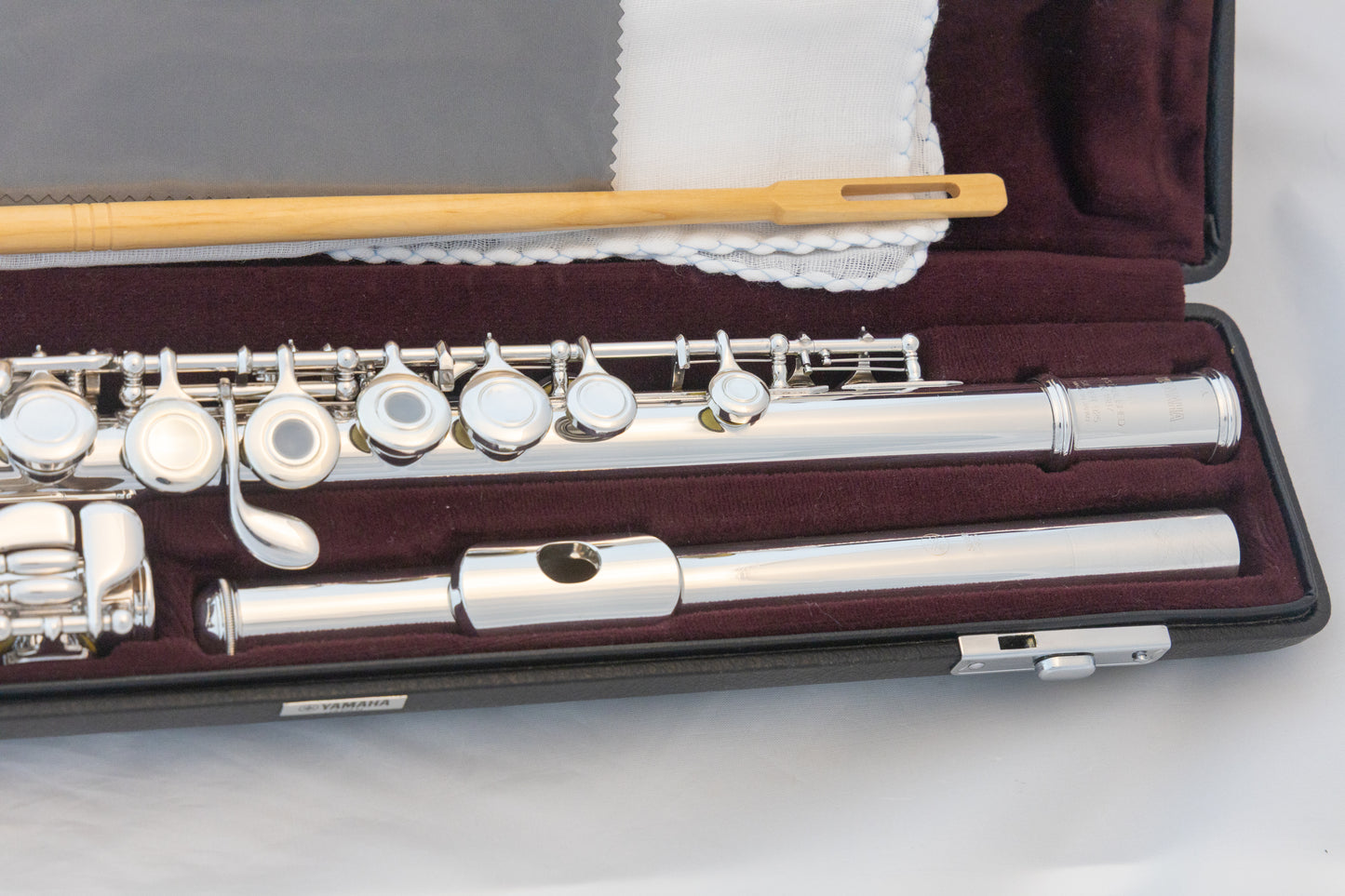 Yamaha YFL-461H All Silver Intermediate Flute Open-hole B-foot *Made in Japan *Overhauled New Pads