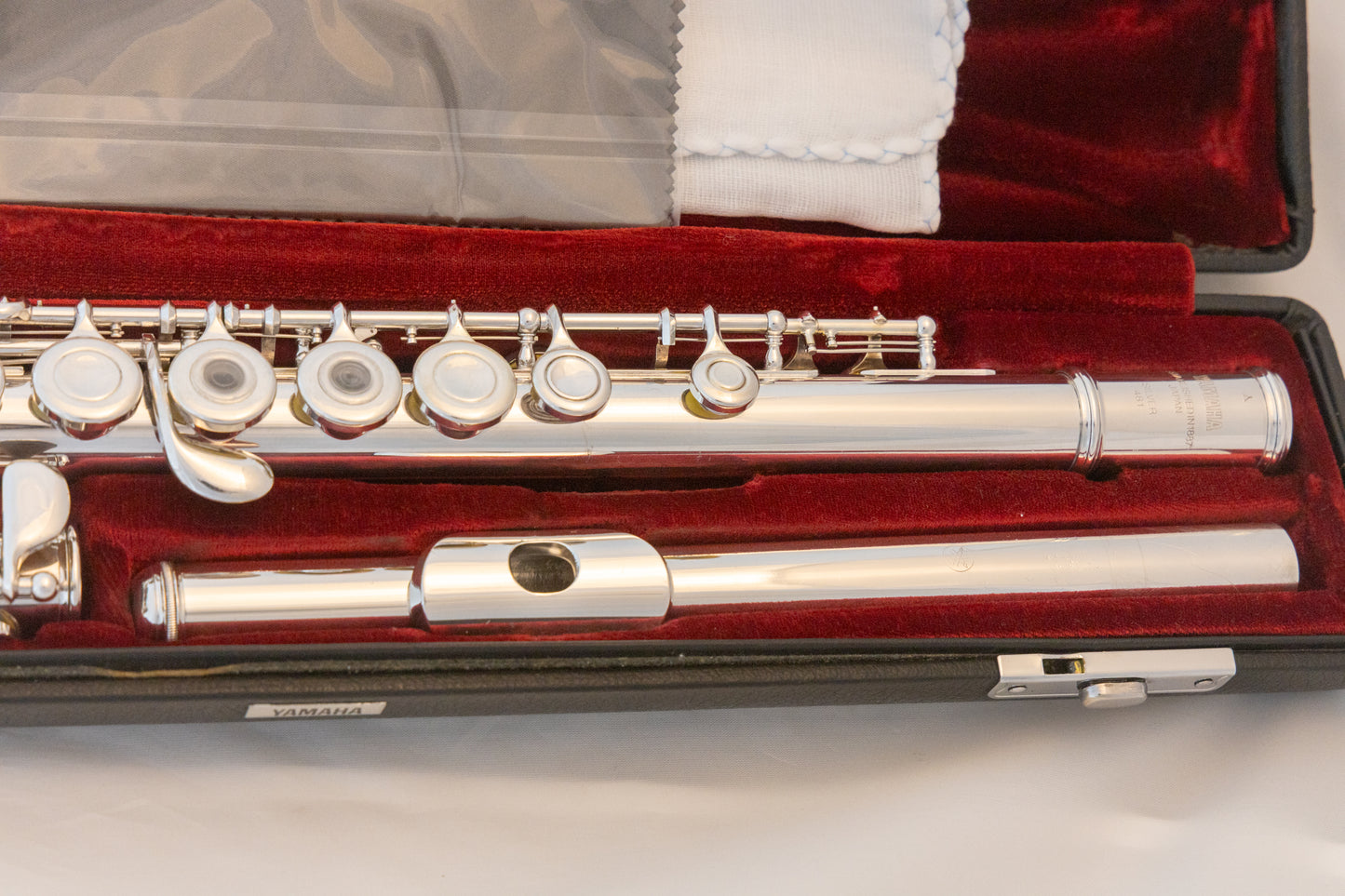 Yamaha YFL-481H All Silver Intermediate Flute *Open-hole *B-foot *Overhauled New Pads