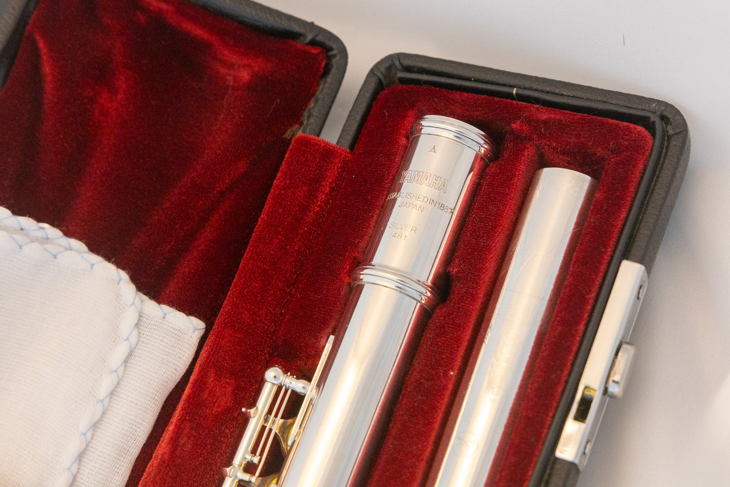 Yamaha YFL-481H All Silver Intermediate Flute *Open-hole *B-foot *Overhauled New Pads