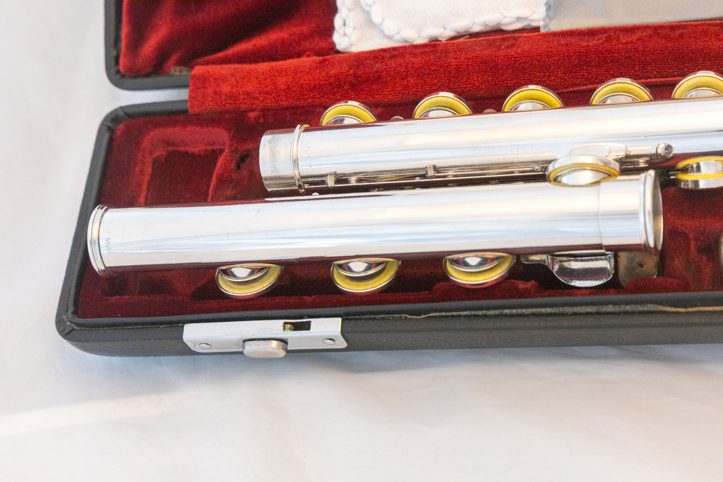 Yamaha YFL-481H All Silver Intermediate Flute *Open-hole *B-foot *Overhauled New Pads