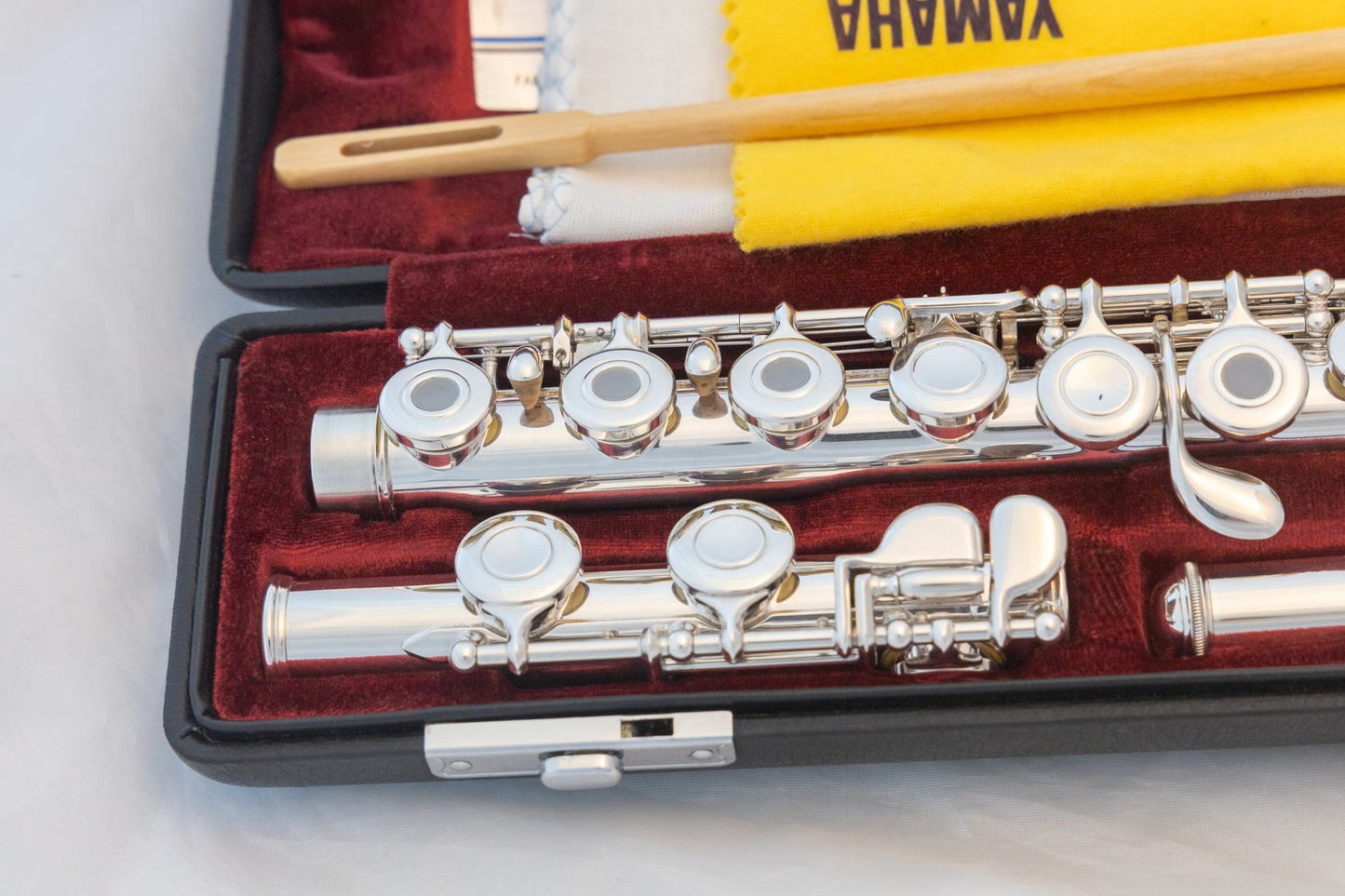 Yamaha YFL-461 All Silver Intermediate Flute Open-hole C-foot *Made in Japan *Overhauled New Pads