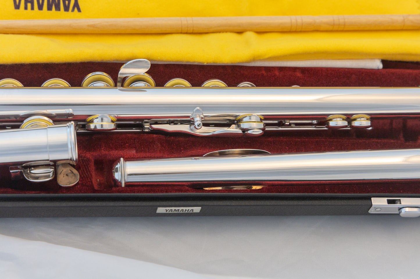 Yamaha YFL-461 All Silver Intermediate Flute Open-hole C-foot *Made in Japan *Overhauled New Pads
