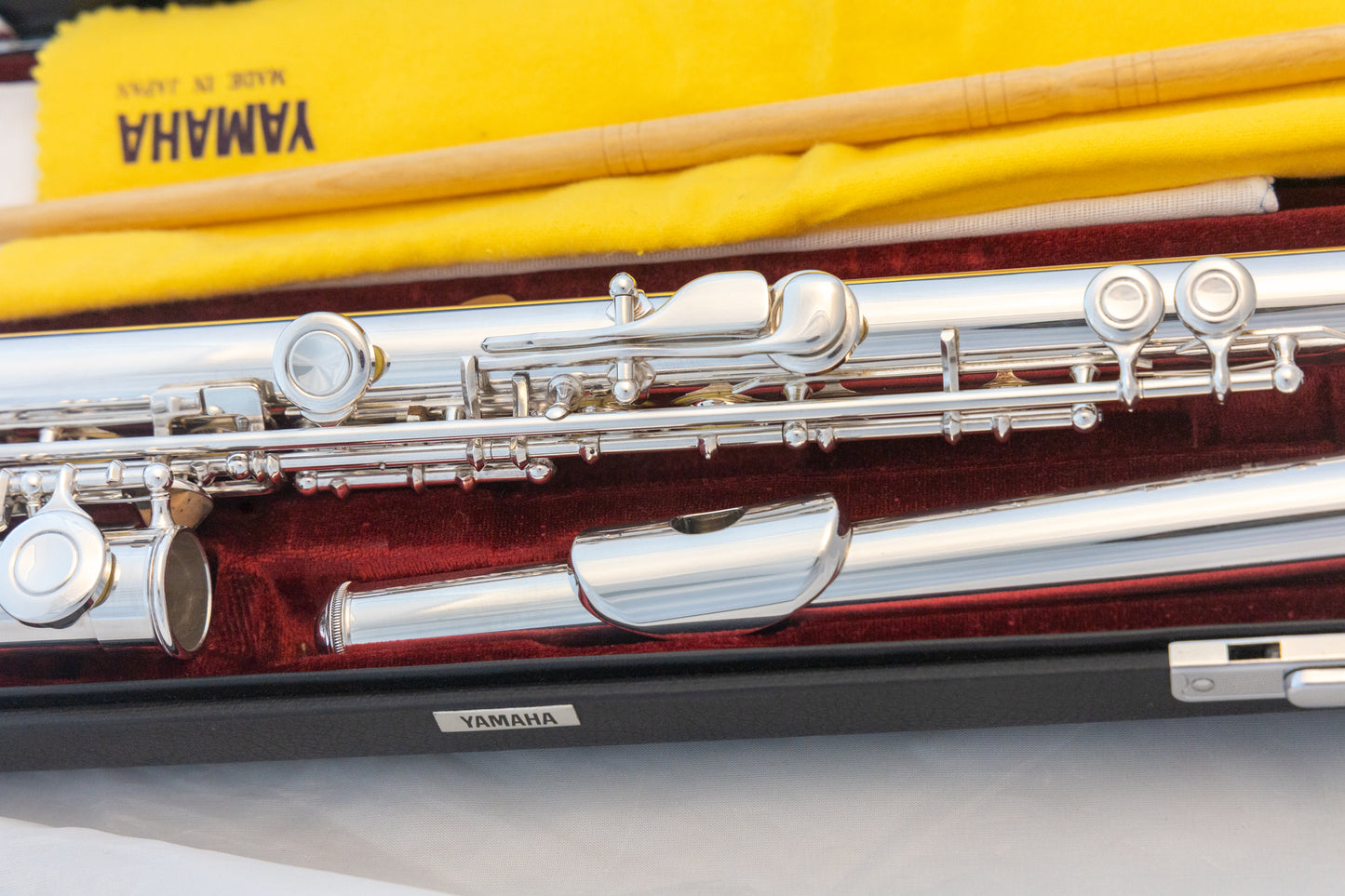 Yamaha YFL-461 All Silver Intermediate Flute Open-hole C-foot *Made in Japan *Overhauled New Pads