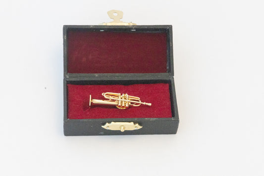 Miniature Golden Trumpet Lapel Pin *Free Shipping from US