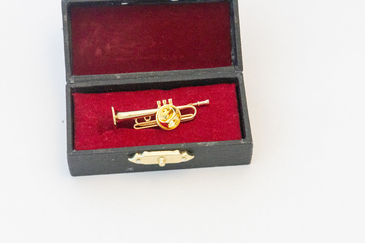 Miniature Golden Trumpet Lapel Pin *Free Shipping from US