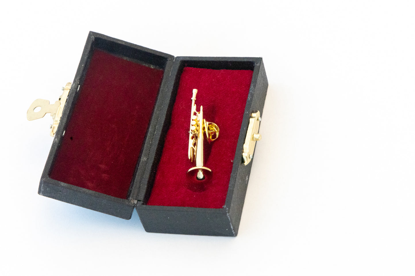 Miniature Golden Trumpet Lapel Pin *Free Shipping from US