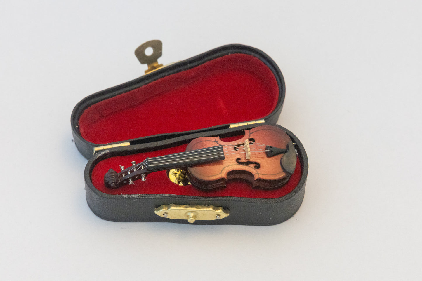 Miniature Violin Lapel Pin with Violin Case *Free shipping from US