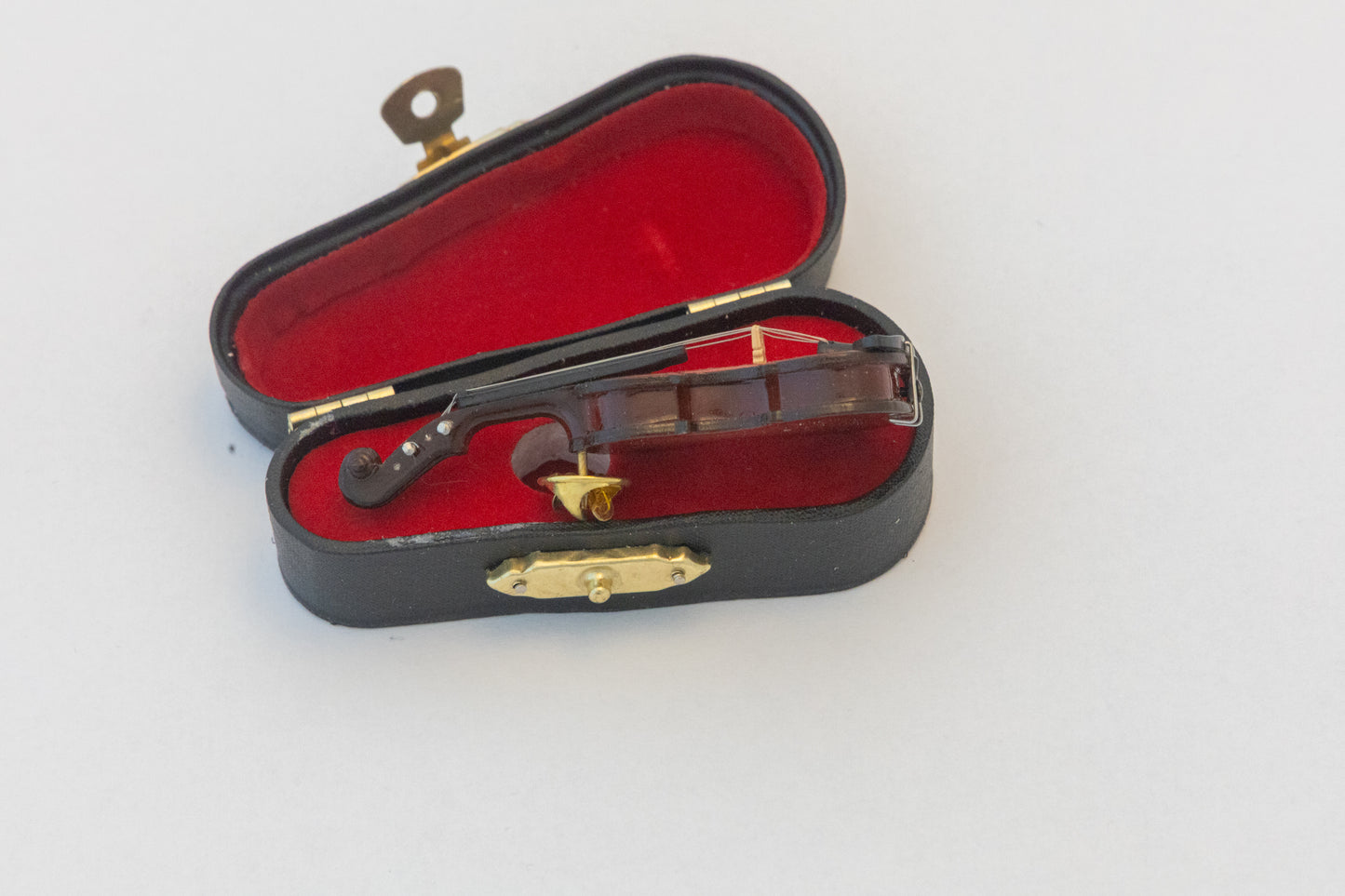 Miniature Violin Lapel Pin with Violin Case *Free shipping from US
