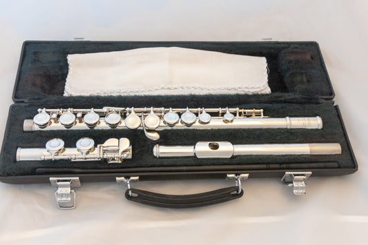Yamaha YFL-225S II Silver-plated Student Flute *Made in Japan *Overhauled New Pads