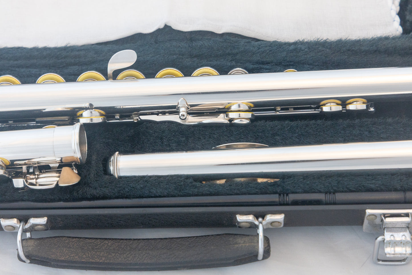 Yamaha YFL-385 II Intermediate Flute *Solid Silver Headjoint *Low-B *Japan Made *Overhauled New Pads