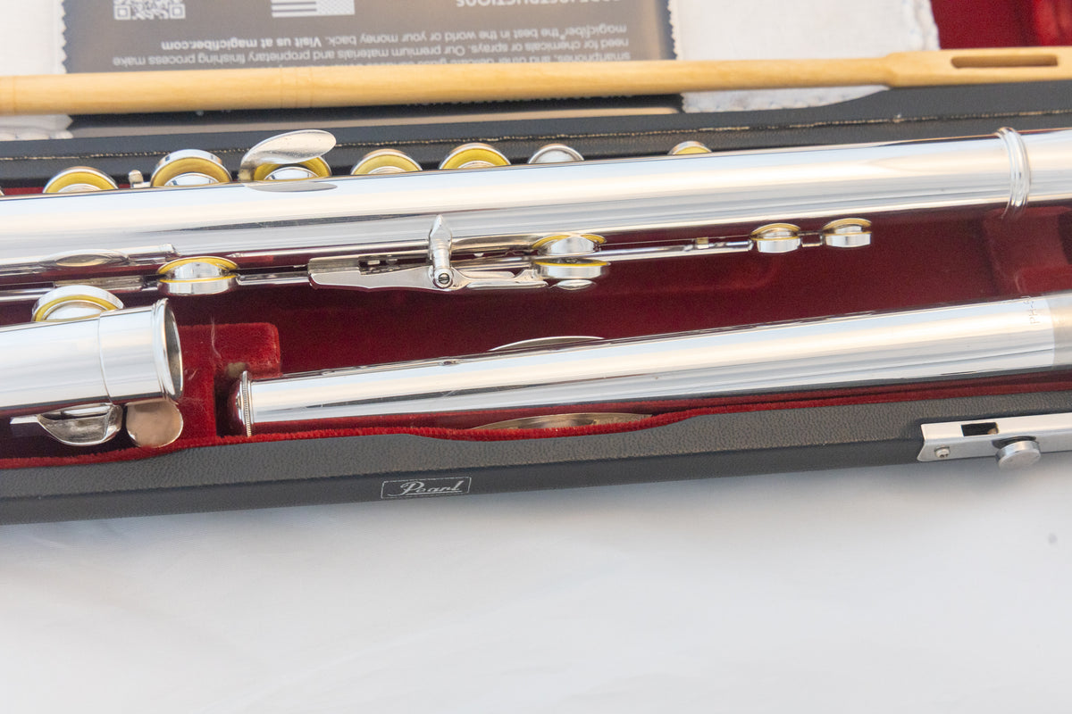 Pearl PF-501 Flute Silver-plated with Split-E *Made in Japan *Overhauled New Pads *Ready to play