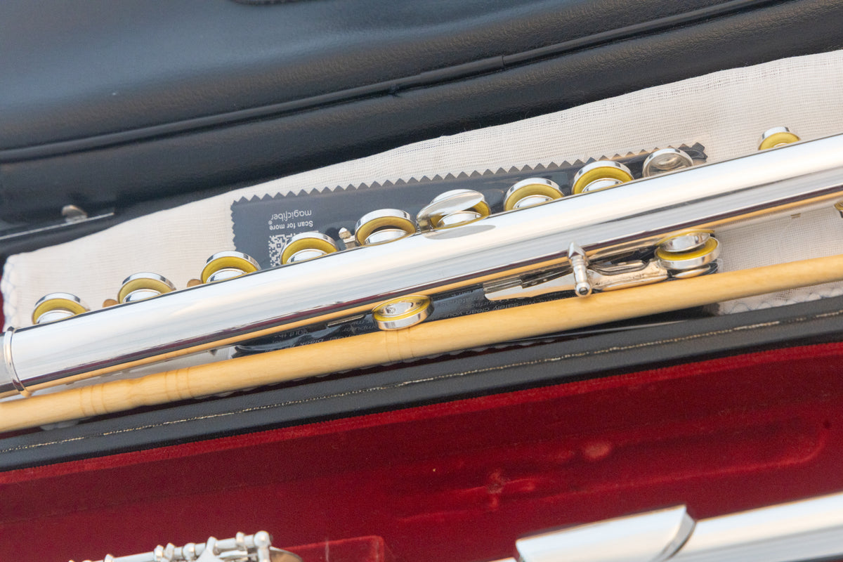 Pearl PF-501 Flute Silver-plated with Split-E *Made in Japan *Overhauled New Pads *Ready to play