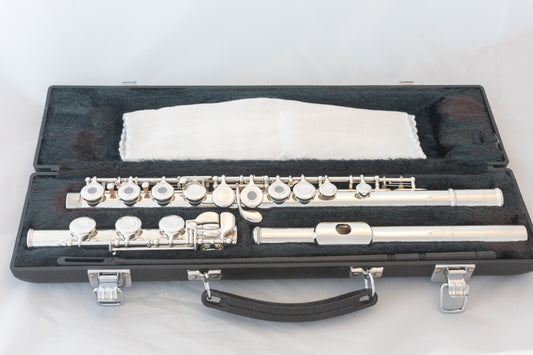 Yamaha YFL-361H Intermediate Flute *Silver Head *Low-B *Made in Japan *Cleaned & Serviced #855515