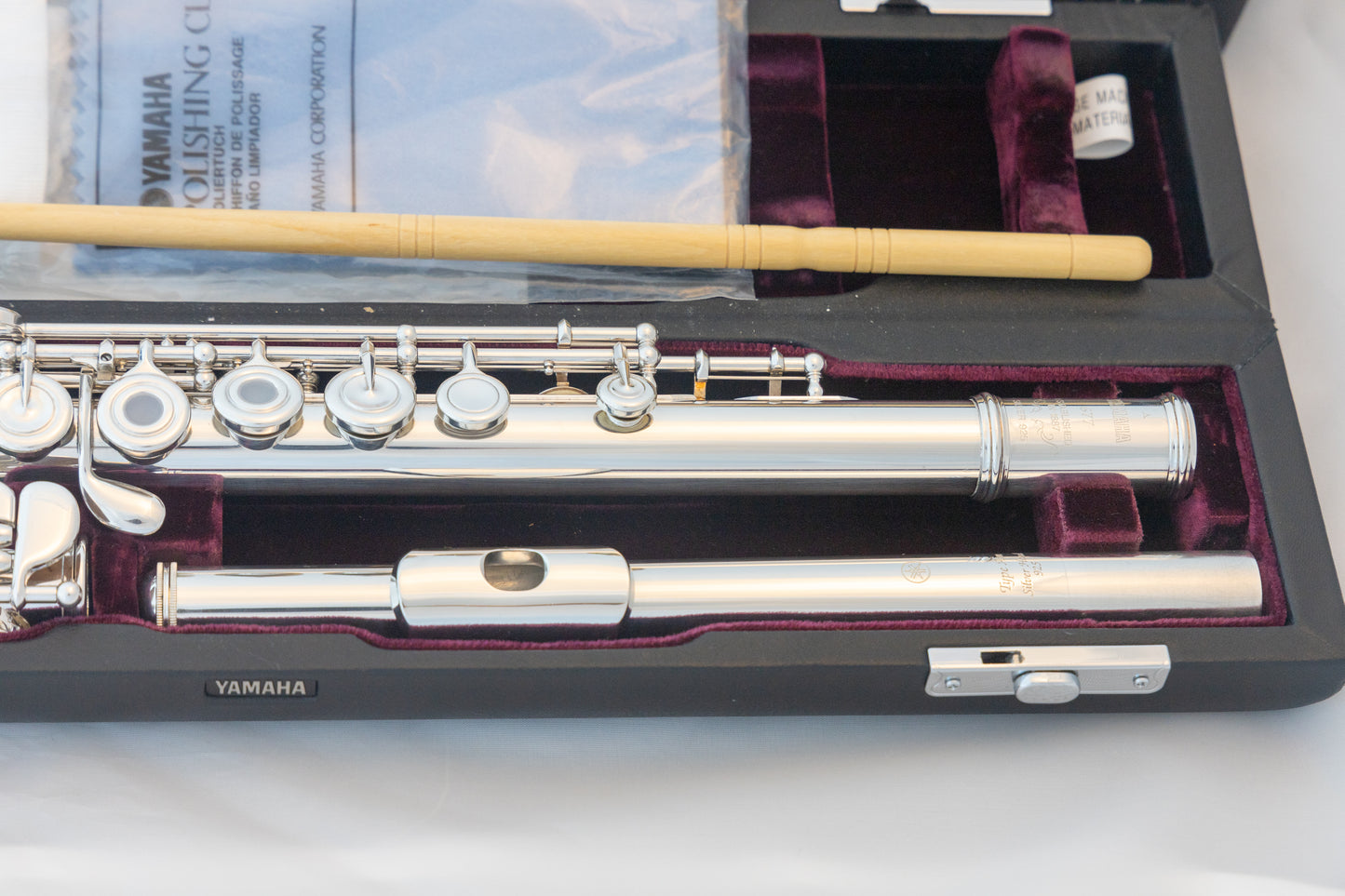 Yamaha YFL-677HCT Professional Flute *All Silver *C#-Trill *Low-B *Split-E *Cleaned & Serviced #061894