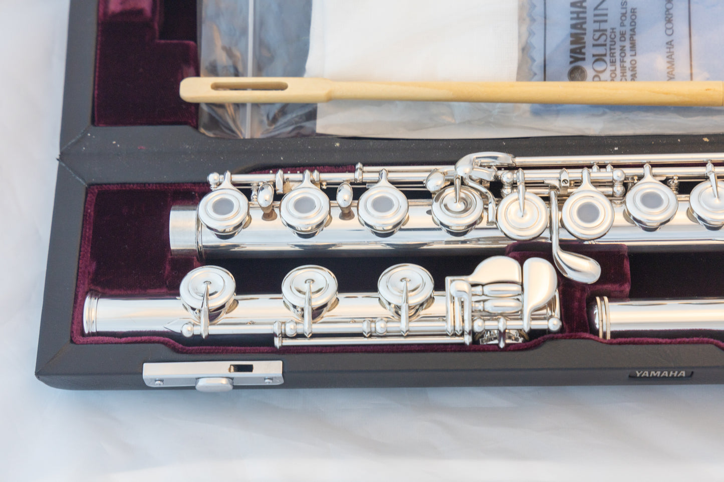 Yamaha YFL-677HCT Professional Flute *All Silver *C#-Trill *Low-B *Split-E *Cleaned & Serviced #061894