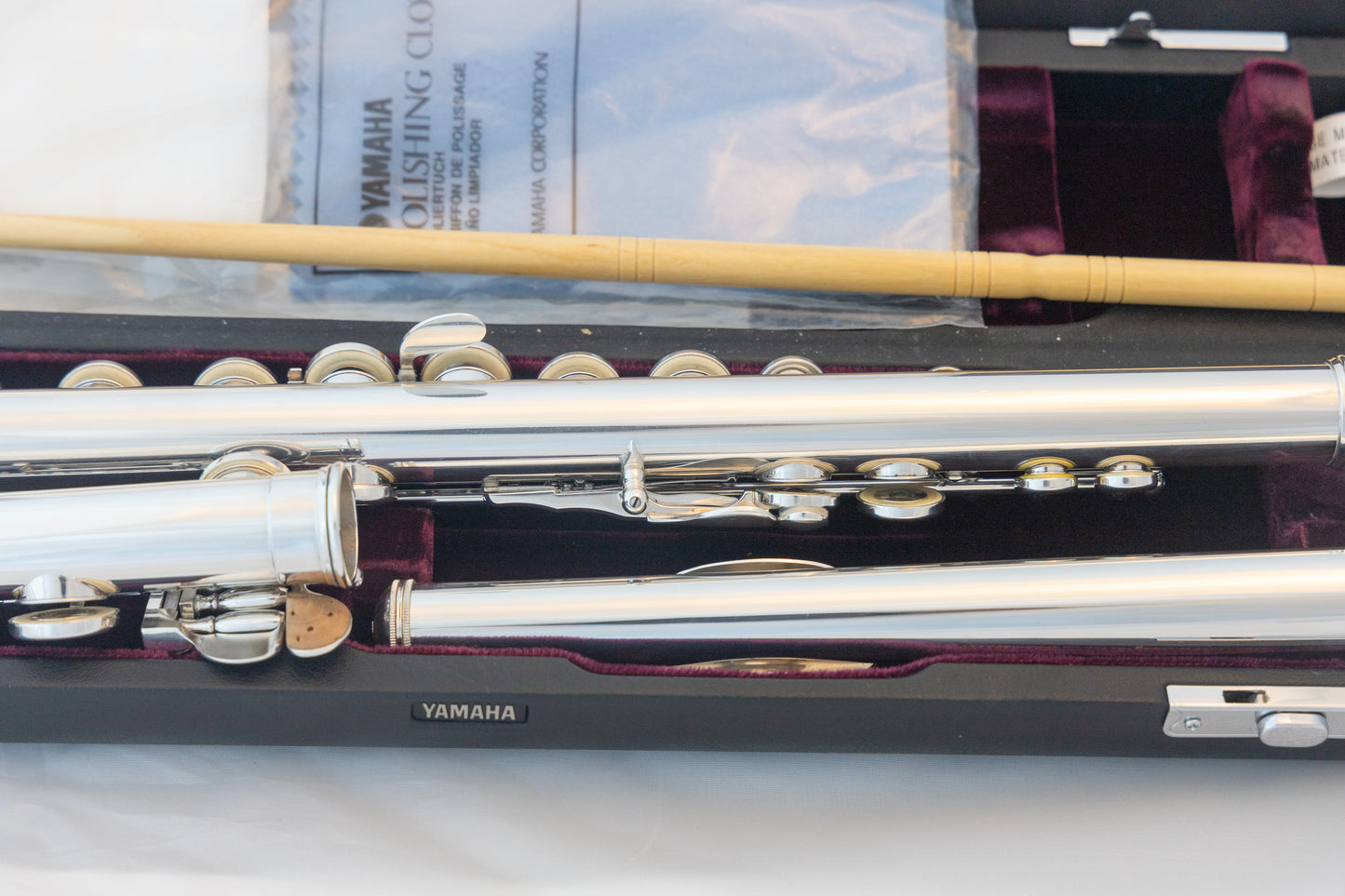 Yamaha YFL-677HCT Professional Flute *All Silver *C#-Trill *Low-B *Split-E *Cleaned & Serviced #061894