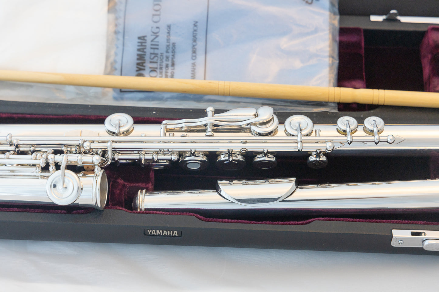 Yamaha YFL-677HCT Professional Flute *All Silver *C#-Trill *Low-B *Split-E *Cleaned & Serviced #061894