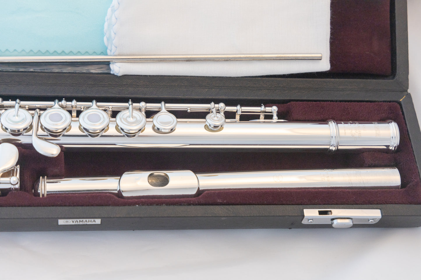 Yamaha YFL-584H Professional Flute All Silver Open-hole *Made in Japan *Cleaned & Serviced