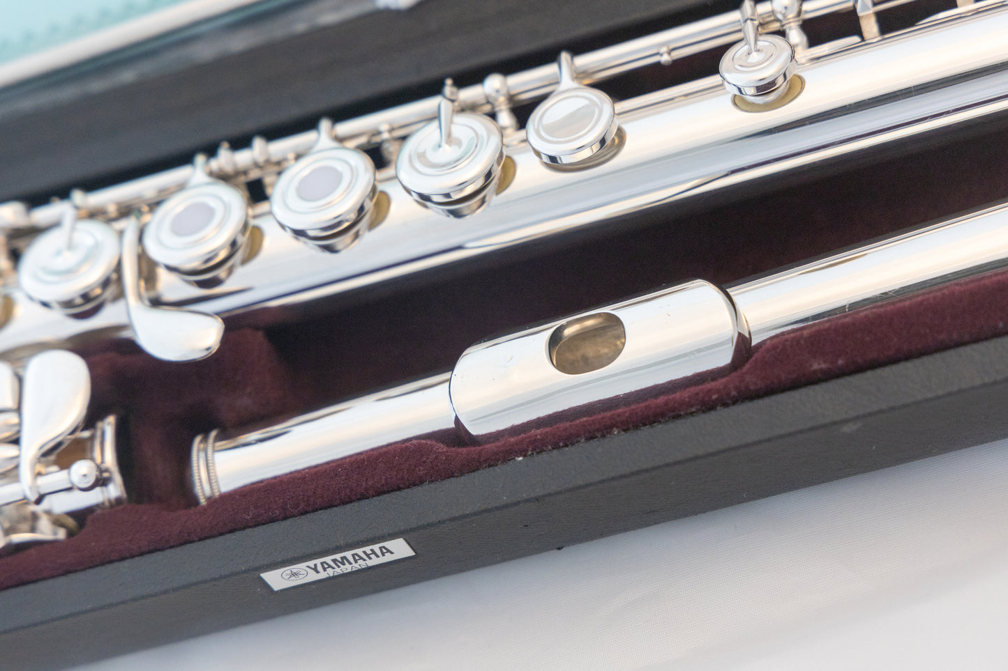 Yamaha YFL-584H Professional Flute All Silver Open-hole *Made in Japan *Cleaned & Serviced