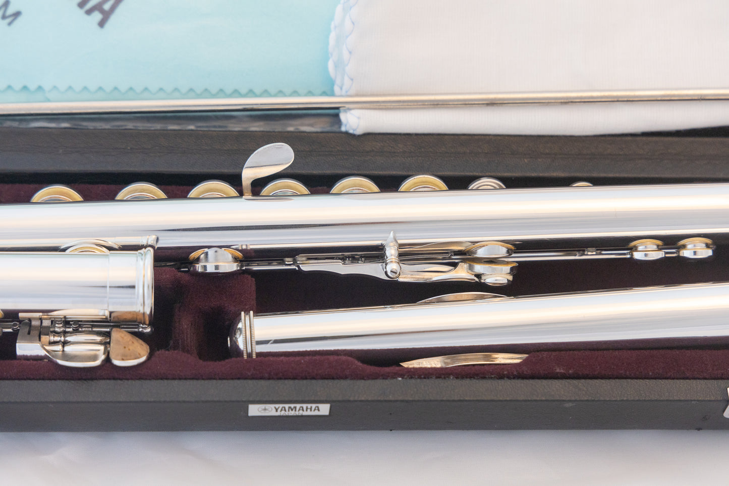 Yamaha YFL-584H Professional Flute All Silver Open-hole *Made in Japan *Cleaned & Serviced