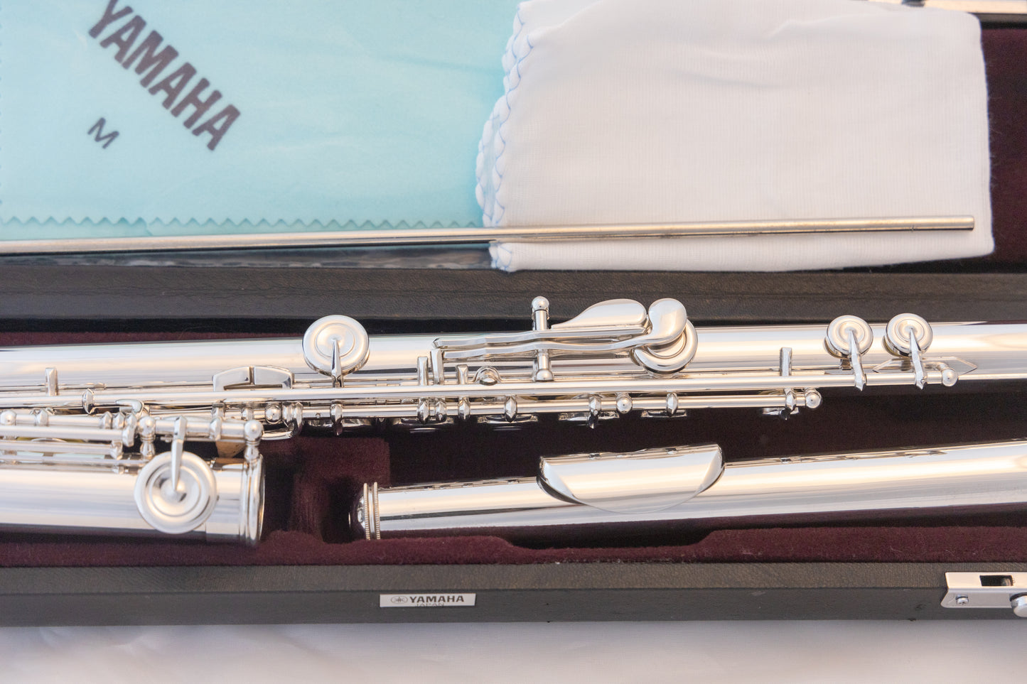 Yamaha YFL-584H Professional Flute All Silver Open-hole *Made in Japan *Cleaned & Serviced