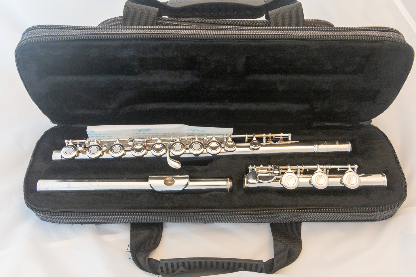 Yamaha YFL-481H All Silver Intermediate Flute *Open-hole *B-foot *Cleaned & Serviced #822696