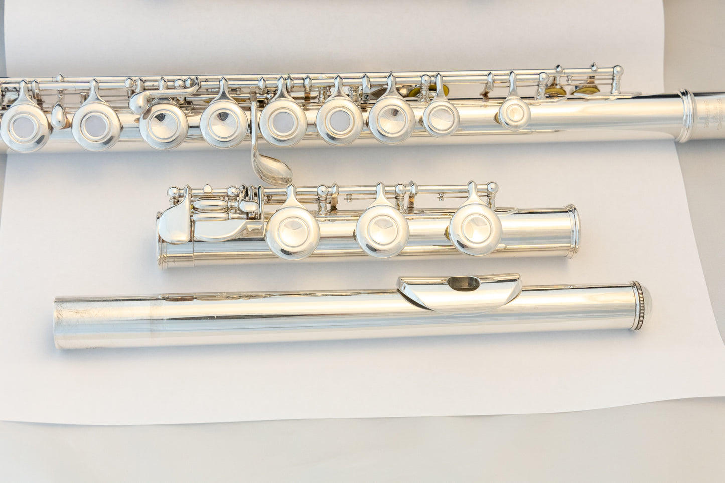 Yamaha YFL-481H All Silver Intermediate Flute *Open-hole *B-foot *Cleaned & Serviced #822696