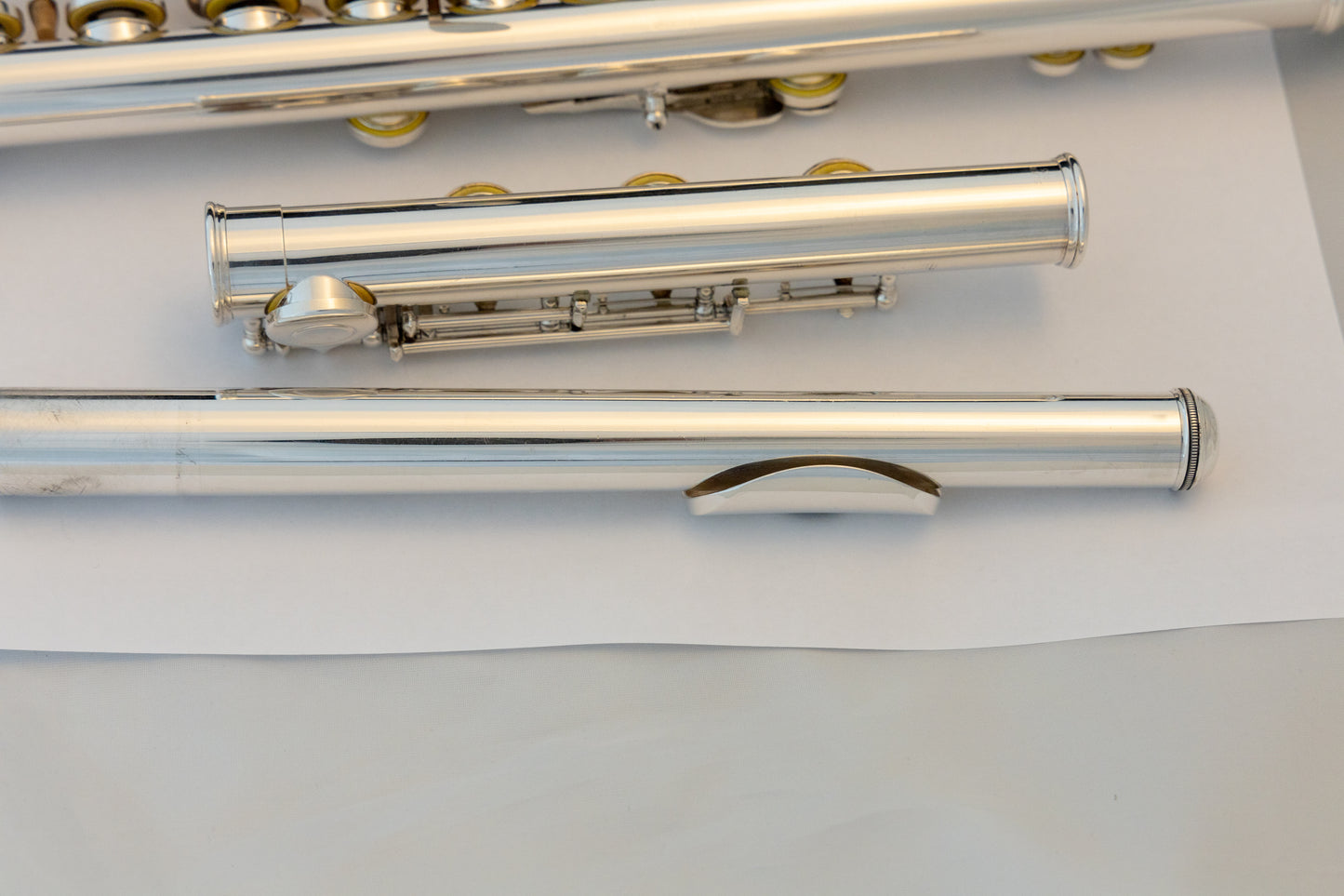 Yamaha YFL-481H All Silver Intermediate Flute *Open-hole *B-foot *Cleaned & Serviced #822696