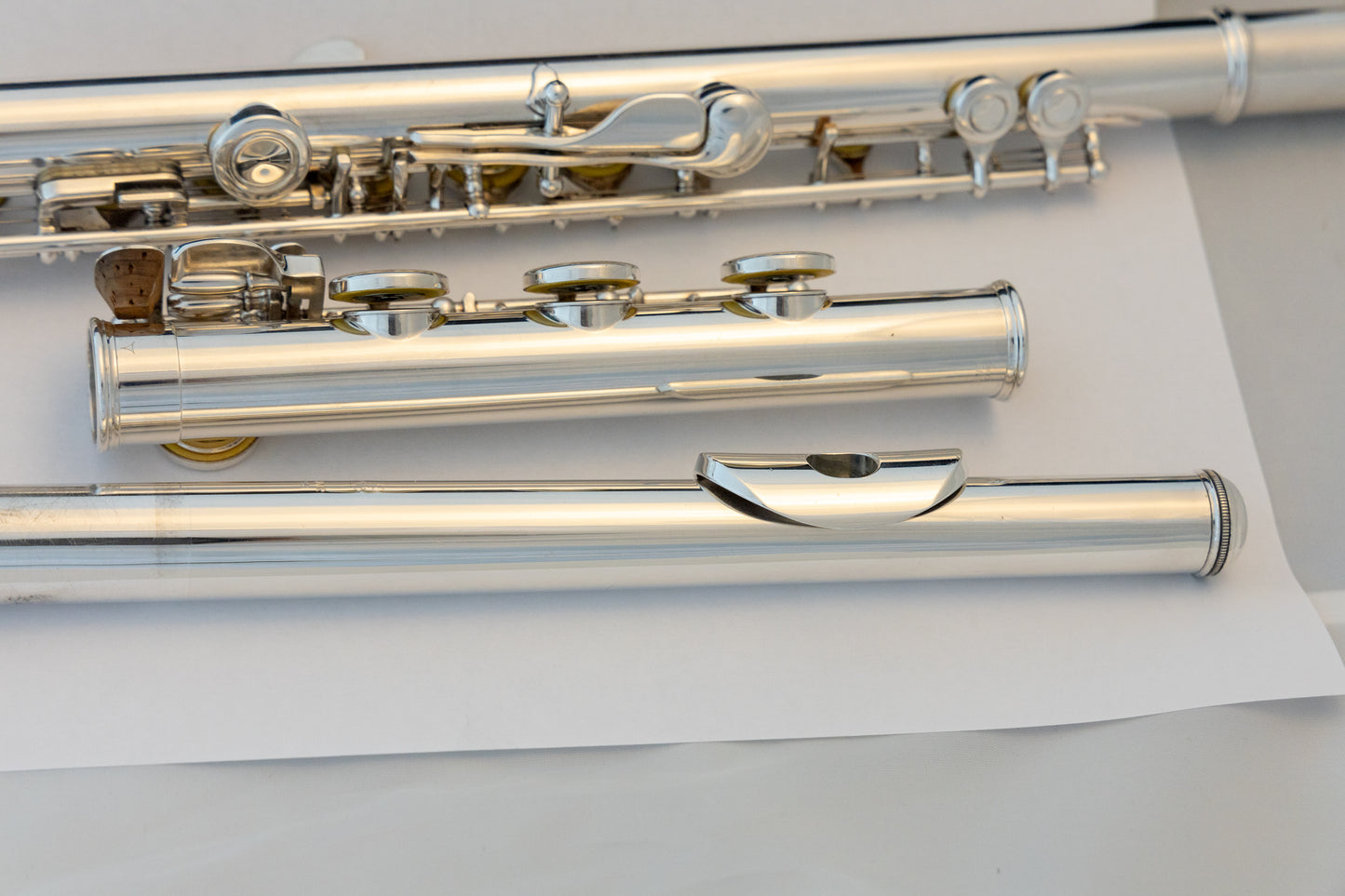 Yamaha YFL-481H All Silver Intermediate Flute *Open-hole *B-foot *Cleaned & Serviced #822696