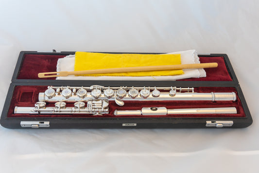 Yamaha YFL-581H (now 687H) Professional Flute All Silver Open-hole *Made in Japan *Cleaned & Serviced #002598