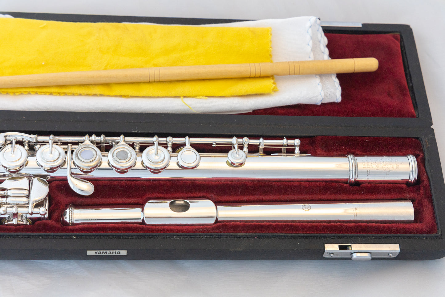 Yamaha YFL-581H (now 687H) Professional Flute All Silver Open-hole *Made in Japan *Cleaned & Serviced #002598